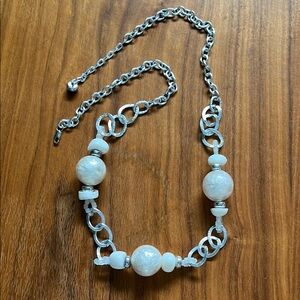 Silver and Pearl Necklace